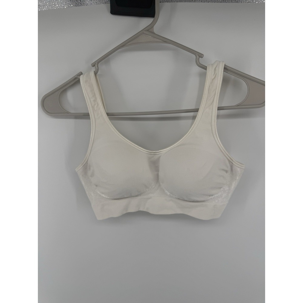 Bali Bra Size M 34B Beige Padded Wireless Clasp Back